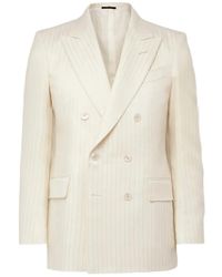 Tom Ford - Blazer Doppiopetto A Righe - Lyst
