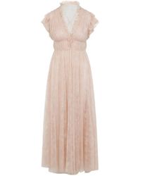 Alberta Ferretti - Robe Longue Volantée - Lyst