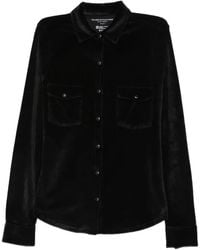 Majestic Filatures - Velvet-Effect Pocket-Detail Shirt - Lyst