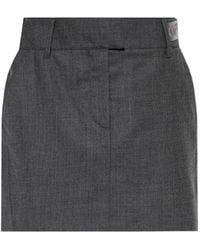 Off-White c/o Virgil Abloh - Industrial Logo-Patch Pleated Mini Skirt - Lyst