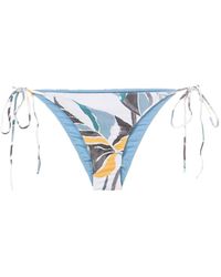 Clube Bossa - Leaf-Print Side-Tie Bikini-Bottoms - Lyst