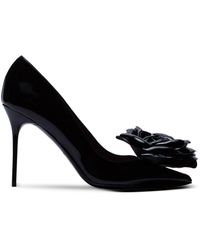 Balmain - Patent Leather Rose Pumps 95 - Lyst