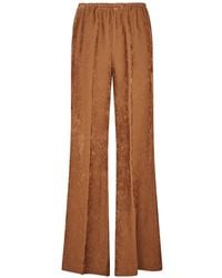 forte_forte - Ribbed-Knit Velvet Trousers - Lyst