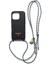 Prada - Logo-Plaque Iphone 16 Pro Case - Lyst