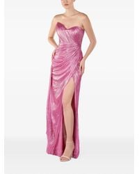 ANDREEA VENECIUC - Lumiere Pleated Silk Maxi Dress - Lyst