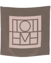 TOTEME - Monogram-Print Silk Scarf - Lyst