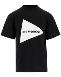 and wander - T-Shirt À Détail De Logo - Lyst