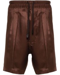 Tom Ford - Seidentwill-Shorts mit Falten - Lyst