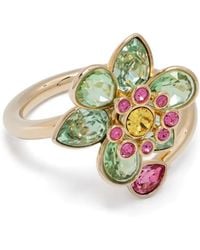 Swarovski - Idyllia Crystal Flower Open Ring, Size 60 - Lyst
