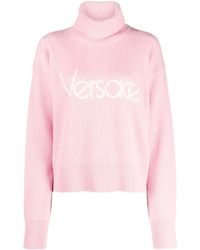 Versace - 1978 Re-edition Logo-embroidered Jumper - Lyst