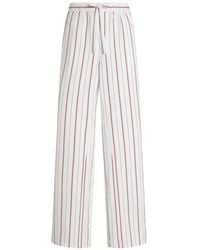 Dolce & Gabbana - Gestreifte Hose Mit Kordelzug - Lyst