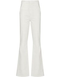 J Brand High-waisted Flared Jeans - White