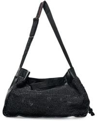 Y's Yohji Yamamoto - X Faf Kantha Contrast-Stitch Shoulder Bag - Lyst