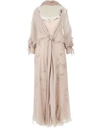 Alberta Ferretti - Vestido midi con estampado floral - Lyst