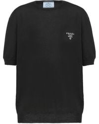 Prada - Crew-Neck Cashmere Sweater - Lyst