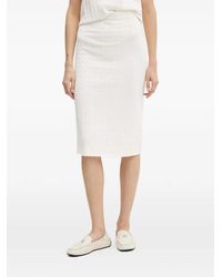 ARMANI EXCHANGE - Textured Knit Midi Fitted Skirt - Lyst