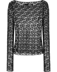 ROTATE BIRGER CHRISTENSEN - Floral-Lace Top - Lyst
