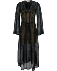 Twinset - Open-Knit Floral-Lace Dress - Lyst