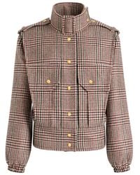 Patou - High Neck Tartan Bomber Jacket - Lyst