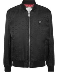 Philipp Plein - Nylon Bomber Jacquard Monogram - Lyst