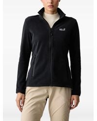 Jack Wolfskin - Taunus 100 Fz W Logo-Embroidered Fleece Jacket - Lyst