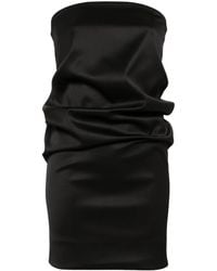 Saint Laurent - Strapless Wool-Blend Minidress - Lyst