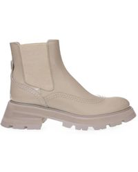 McQueen - Brogue-Detail Chelsea Boots - Lyst