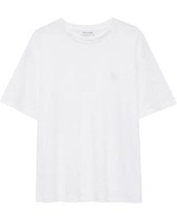 Anine Bing - T-Shirt Cade À Logo Brodé - Lyst