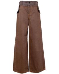 Sacai - Contrast-Panel Jeans - Lyst