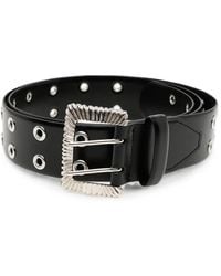Toga - Ceinture En Cuir À Œillets - Lyst