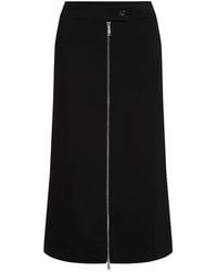 KARL LAGERFELD - Zip-Fastening Midi Skirt - Lyst