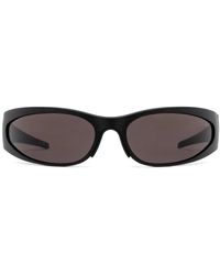 Balenciaga - Occhiali Da Sole Ovali Reverse Xp Wrap - Lyst
