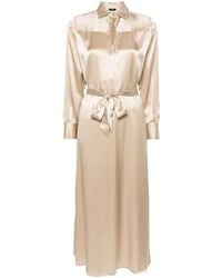 Kiton - Classic-Collar Silk Shirtdress - Lyst