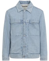 Jil Sander - Veste En Jean À Poches Multiples - Lyst