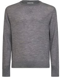 Jil Sander - Wool Knit Monogram Crewneck Sweater - Lyst