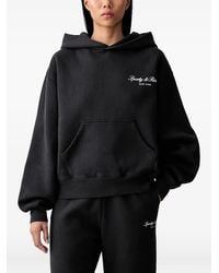 Sporty & Rich - Logo-Print Pouch-Pocket Hoodie - Lyst