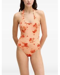 Marc O' Polo - Floral-Print Halterneck Swimsuit - Lyst