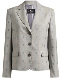 Etro - Prince Wales Single-Breasted Blazer - Lyst