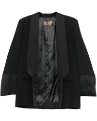 SIMONA CORSELLINI - Satin-Trim Shawl-Lapel Blazer - Lyst