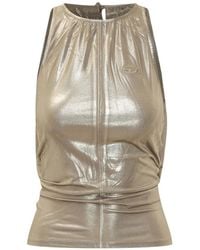 DIESEL - Dyvyny Metallic-Effect Ruched Top - Lyst