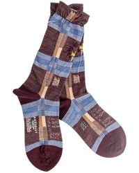 Antipast - Check-Pattern Ruffled Socks - Lyst