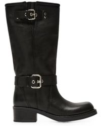 Weekend by Maxmara - Buckle-Detail Leather Boots - Lyst