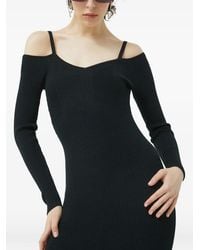 Abercrombie & Fitch - Off-Shoulder V-Neck Midi Dress - Lyst