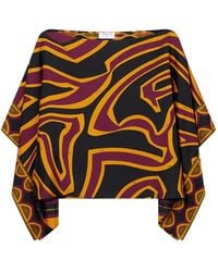 PUCCI - Labirinto Print Silk Blouse - Lyst