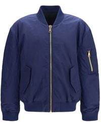 Balmain - Nylon Bomber Jacket With Embroidered Back Logo - Lyst