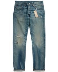 RRL - Vaqueros Ridgway Rrl Slim Con Efecto Envejecido - Lyst