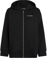 Karl Lagerfeld - Kapuzenjacke mit Leoparden-Print - Lyst