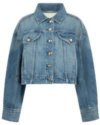 RÙADH - Mhor Cropped Denim Jacket - Lyst