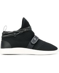 Giuseppe Zanotti - Baskets En Maille À Patch Logo - Lyst