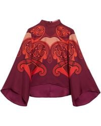La DoubleJ - Alchemy Placée Bell-Sleeve Top - Lyst